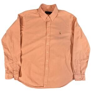 Polo Ralph Lauren Flesh Pony‎ Logo Button Down Shirt XL Pink
